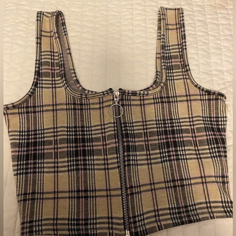 Zip up Hollister Flannel Top